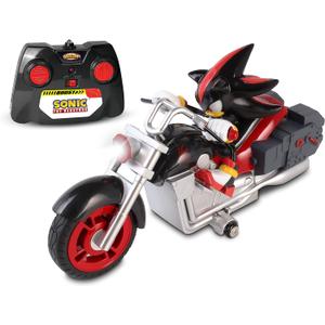 NKOK Sonic Sega All-Stars Racing RC Shadow Motorcycle; Full Function 2.4 GHz Radio Control with Turbo Boost; Ages 6+