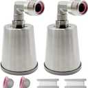 2 PCS 304 Steel Water Float Valve, Water Level Control Water Tank Traditional Float Valve Upgrade (1/2 inch Side Inlet)