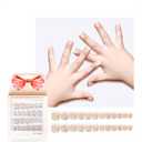 Kids Press on Nails Children Fake Nails Artificial Nail Tips Adhesive Full Cover Short False Fingernails for Girls Kids Nail Decoration (Flower French)