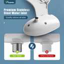 YASFEL Bidet Attachment for Toilet, Self-Cleaning Bidet Sprayer Non-Electric Dual Nozzle for Feminine/Posterior Wash Bidet Toilet Attachment with Pressure Controls (White)