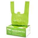 USBOO Baby Disposable Diaper Bags,300 Count Oxo-Biodegradable Diaper Sacks,Easy-Tie Handles,Diaper Disposal or Pet Waste Bags, Unscented