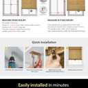 UNISHADES Cordless Bamboo Roman Shades for Windows, Blinds Size (34.5" W 48" H) Colour (BDP-Driftwood)