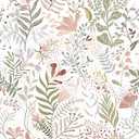 Safiyya Floral Peel and Stick Wallpaper Boho Contact Paper 17.3" x 197" Removable Self Adhesive Waterproof Wallpaper for Bathroom and Bedroom Botanical Modern Wall Paper Pink