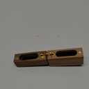 Wooden Engagement Ring Box Small Slim Flat Ring Case for Proposal,Wedding (Walnut Wood)