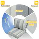 AAAAAcessories Outdoor Deep Seat Cushions, Waterproof, Fade-Resistant Patio Furniture Replacement Cushions, 24" x 24" x 5", Set of 2, Gray Cabana Stripe