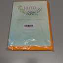 HUTO Orange Sheer Curtains 54 inches Long for Bedroom Top Rod Pocket Sheer Window Panels Curtains for Nursery Living Room 52 by 54 Inch Length Set of 2