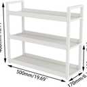 Bathroom Counter Organizer, 3-Tier Bathroom Shelf for Bathroom Kitchen Bedroom,Ideal for Organizing Cosmetics, Perfumes, Soaps, Lotions, and More (20Inches White), 19.7" x 6.7" x 18.1"