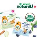 Little Bellies Organic Puffs Variety Pack, Blueberry & Apple and Cinnamon (Pack of 18)