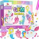 Arts and Crafts for Kids Ages 8-12 - Make Your Own GEM Keychains - 5D Diamond Art Painting by Numbers Kits Girls Kids Ages 3-5 4-6 6-8 Toys Birthday Easter Basket Stuffers Christmas Stocking Gifts