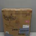 YELLOW JACKET Rolling Garage Seat with Wheels Adjustable Height Pneumatic Mechanic Stool 300Lbs Heavy Duty Shop Creeper Seat with 4 Removable Storage Tool Tray Workshop Chair for Auto Repair (Black)