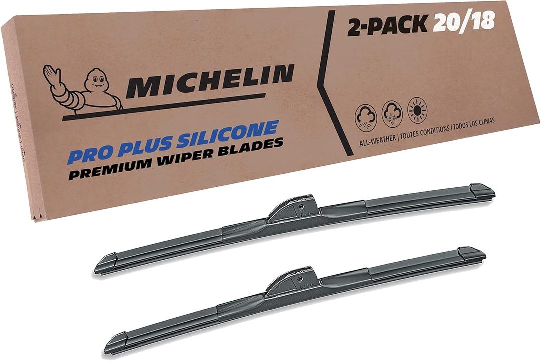 Michelin 40-2018SPBA Pro Plus Silicone Twin Pack 20 & 18 inch Wiper Blade Fits Select Ford, Toyota, Honda, Hyundai, Mazda, Nissan, Mercury, Geo, Chevrolet, Subaru, Model Years (2 Pack)