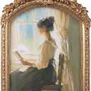 Vintage Picture Frames, 8x10 Inch Baroque Antique Photo Frames with Glass Front Wall or Tabletop Display for Home Decor Photography Props Gift Ideas