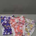 Pet Soft Dog Diapers Female Onesie Sanitary Pantie with Adjustable Suspender, Colorful Pattern Washable Puppy Diapers Female, Super Absorbent Underwear Dog Diaper for Heat (Nature, XL)