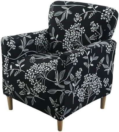 FUANGUI Banquet Armchair Slipcover Printed Chair Covers with Arms Stretch Club Chair Slipcover Soft Armchair Sofa Covers Anti-Slip Furniture Protector for Dogs Pets Home Living Room Decor, 25