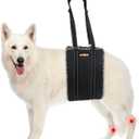 Comfpet Portable Dog Lift Harness, Thickened Lambswool Dog Lift Harness for Hind Leg, Hip Support Harness Helps Elderly, Injured, After Surgery (Medium)