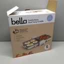 Bella 10"x 20" Ceramic Fold-n-Store Dual Temp Griddle, Fits-anywhere Kitchenware, EverGood Ceramic Nonstick Coating, 2 Temperature Zones up to 400F, Dishwasher Safe Drip Tray, 1500 Watt, Oatmilk