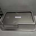 High Sided,XL Stainless Steel Cat Litter Box with Metal Lid,10.24 inch Tall