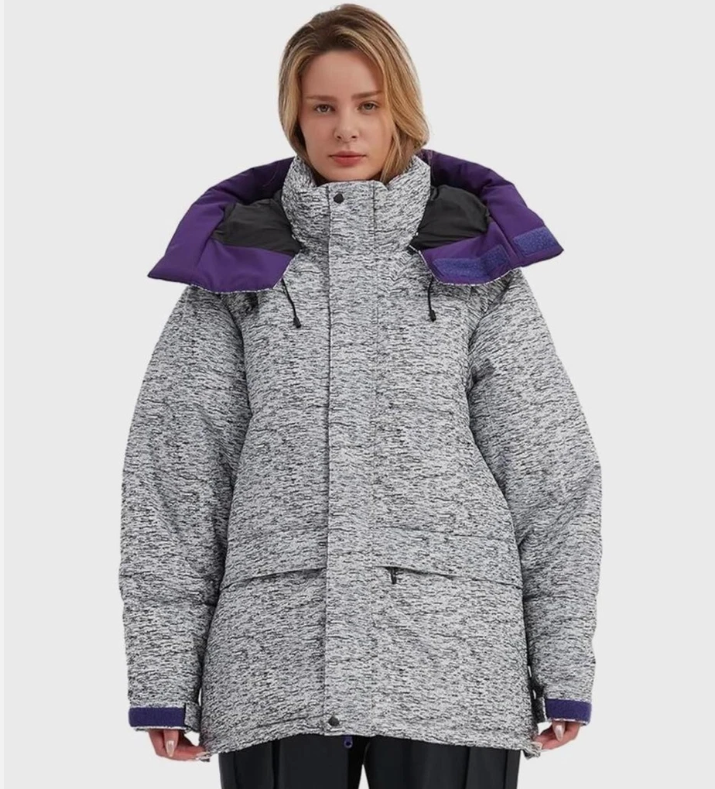 NOMADIKA Oversize Waterproof Ski Jacket Thick Snow Coats with Detachable Hood Winter Skiing Snowboard Jackets for Women Men