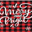 2 pieces Christmas Placemat Christmas Plaid Placemats Buffalo Check Plaid Table Mat Washable Red Black Place Mats Merry Christmas Waterproof Table Placemats for Christmas Holiday Decor, 12 x 18 Inch
