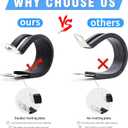 36PCS 3/8" Double Cable Clamps with updated Riveted Reinforce, 304 Stainless Steel Rubber Cushioned Insulated Loop Pipe Wire Clamps