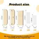 MorningRo 24 Set 3. 5 Inch Hinge Repair Wooden Plate Door Hole Spacers Cover Plate Hinge Filler Wood Repair Kit Door Shim Bulk Kitchen Cabinet Hinges Cabinet Blank with 56 Double Sided Tape(Log)