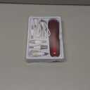 Professional Manicure Pedicure Set - Cordless Electric Foot Nail Care Trimmer Buffer Tools - 5 Speeds, Rechargeable, Thick Nails (Red)