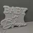 Baby in Bloom Neon Sign for Baby Shower Decorations,14.4''X12.5'' White Dimmable LED Neon Lights Sign,USB Powered Light Sign for Girl Boy Babys Room Wall Decor Birthday Party Backdrop