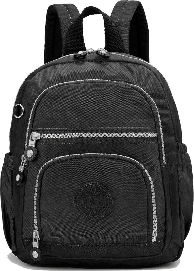 Mini Hiking Waterproof Backpack Purse for Women and Men,Travel Backpack 5L (Black)