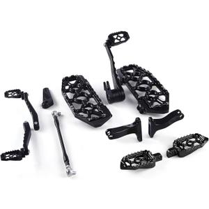 Road King Street Glide Floorboards MX Foot Boards For Harley Touring CVO Brake Shifter Levers (All Black, 2014-UP Touring)