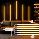 CHNMALITAI Dimmable LED Recessed Lighting Kit, 6PCS 24V COB LED Strip Lights, Self-Adhesive Touch Sensor Neon Led Strip Lights 3000K for Wood Slat Wall Panels, Headboards, Under Cabinet