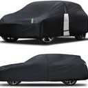 SUV Car Cover Waterproof All Weather for Automobiles, Size S3 Universal Fit for Toyota Highlander, Honda Pilot, Nissan Pathfinder, BMW X5/X6, Ford Explorer/Flex, Infiniti FX35 etc. (191-200 inch) v