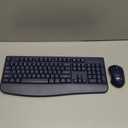 Wireless Keyboard and Mouse Combo, ULSOU 2.4G Full-Sized Ergonomic Computer Keyboard with Wrist Rest and 3 Level DPI Adjustable Wireless Mouse for Windows, Mac OS Desktop/Laptop/PC(Blue)