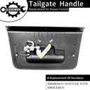 Gledewen Tailgate Door Handle Exterior, Compatible with 2005-2014 Nissan Frontier, with Key Hole, Replace# 90606EA810, NI1915109, 81576, 90606-EA810 | Outer Rear Textured Black Tailgate Latch Assembly