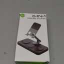 30W Charging Station for Apple Products, Foldable Wireless Charger with Clock Display&7 Color Light, Wired Charging for iPad/ Tablet Charging Station for iPhone17, for Apple Watch11 for AirPods4(White)