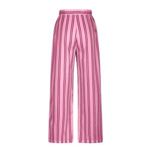 Women's Striped Wide Leg Palazzo Pants Elastic High Waisted Casual Long Trousers with Pockets (Large, Apricot Black)