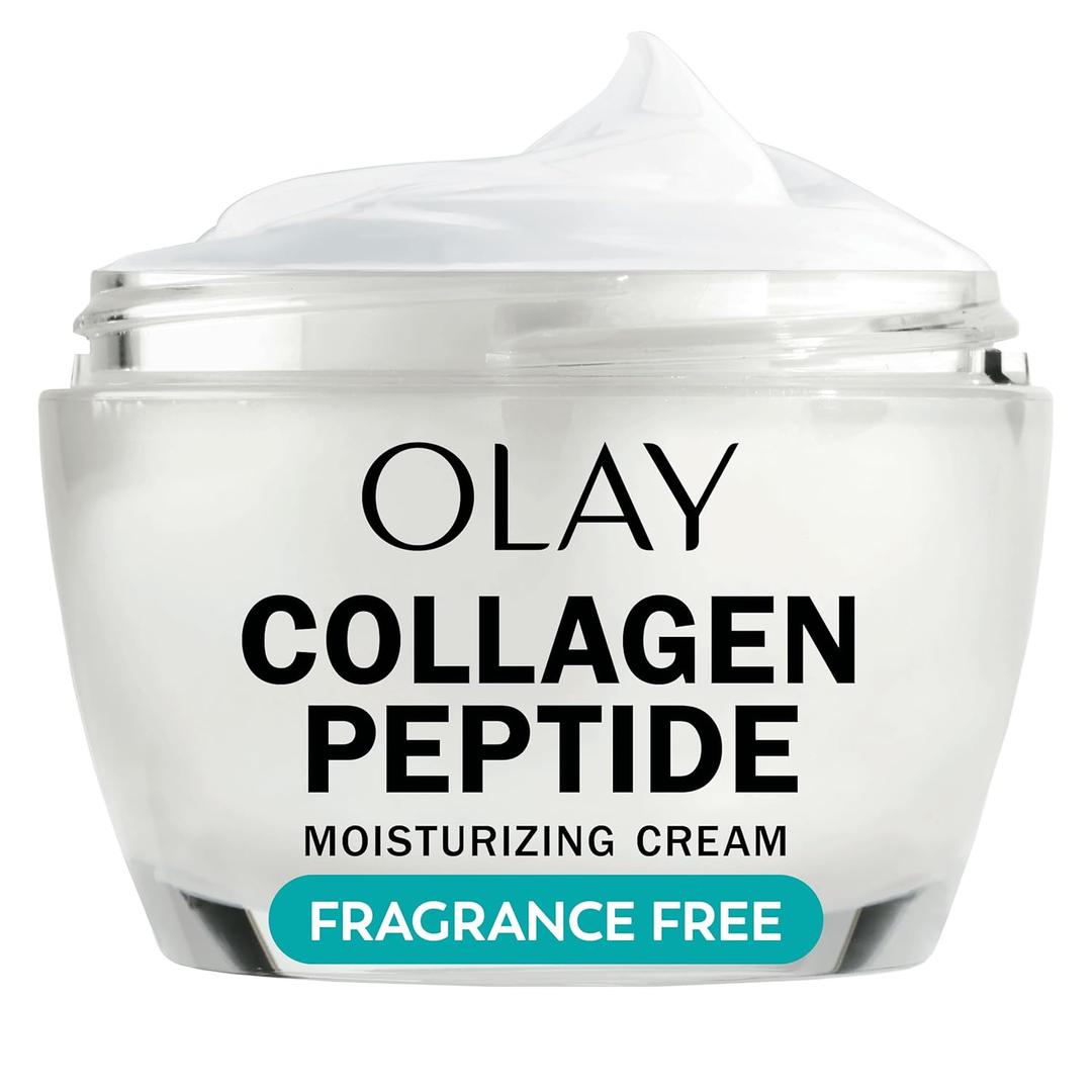 Olay Collagen Peptide Face Moisturizer, Firming Cream for Women, Fragrance-Free, Non-Greasy - Hydrating, Anti-Aging, Anti-Wrinkle, Smooth Fine Lines, Plumping Skin Care - Niacinamide, 1.7 Oz