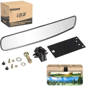 10L0L Universal Golf Cart Rear View Mirror - 16.5" Extra Wide Panoramic 270 Degree for Yamaha EZGO Club Car