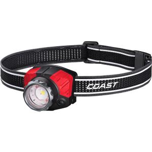 Coast FL85R 1000 Lumen Tri-Color (White/Red/Green) Focusing Rechargeable LED Headlamp, Built-in Rechargeable Battery