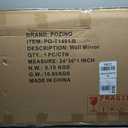 POZINO 36"x24" Irregular Beveled Bathroom Mirror for Over Sink