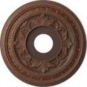 Ekena Millwork CMP16BADRU Baltimore Thermoformed PVC Ceiling Medallion (Fits Canopies up to 6 1/2"), 16"OD x 3 1/2"ID x 1"P, Universal Aged Metallic Rust