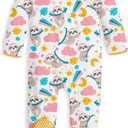 UNIFACO Baby Girls Boys Footed Pajamas One-Piece Sleeper Snug Fit Sleep and Play Zip Front Footie Romper 0-12 Month