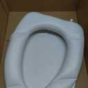 Elongated Wood Toilet Seat, White - 19 Inch - Fits All Elongated Size Fixtures - Easy to Install Fantasia by Achim Home Decor