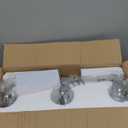 Bathroom Light Fixtures Polished Chrome 3 Light Vanity Light Wall Sconces Lighting with Clear Globe Glass Shades Bath Wall Mount Lamp for Mirror Kitchen Porch Living Room Bedroom Hallway(E26)