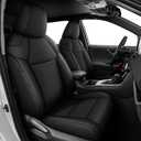 AOMSAZTO Custom Fit Seat Covers for Toyota RAV4 2019 2020 2021 2022 2023 2024 2025 LE XLE XLE Premium Limited, Custom Fit Full Set Faux Leather Black