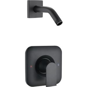 Replacement for Moen Shower Faucet Trim Kit, Shower Arm, Shower Handle (Valve& Catridge Not Inclued), Matte Black