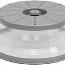 WVM Microwave Splatter Cover Vented for Food with Hook Hole, Splatter Guard & Colander Kitchen Gadget for Food, Meal Prep, Grey