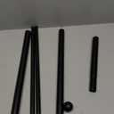 Curtain Rods for Window 32 to 78, Black 5/8 inch Splicing Single Window Curtain Rod Set with Brackets