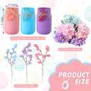 Roowest 3 Pcs Easter Centerpieces for Tables Easter Mason Jars with Flowers Spring Table Decor 2.6 x 5.1 Inch Bunny Egg Mason Jars with Bunny Tags for Spring Home Centerpiece Dinning Table Decor