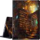 for Kindle Fire HD 8 Tablet Case 7th/8th Generation 8 inch 2017/2018 Release Lightweight Protective PU Leather Smart Stand Cover with Auto Wake Sleep - Books