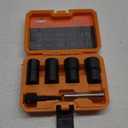 Lug Nut Removal Tool, 6 Pieces Lug Nut Extractor Set 1/2 Inch Drive, Locking Lug Nut Removal Tool for Damaged, Frozen, Studs, Rusted, Rounded-Off Bolts & Nuts Screws